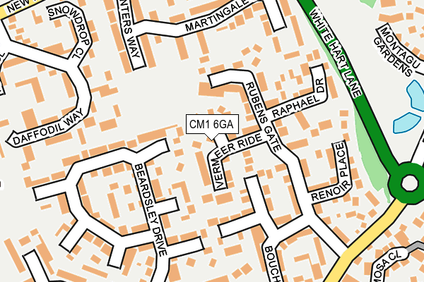 CM1 6GA map - OS OpenMap – Local (Ordnance Survey) CM1 6GA map - OS OpenMap – Local (Ordnance Survey)