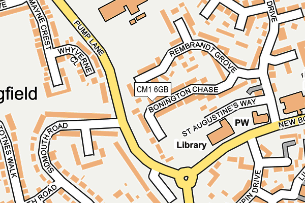 CM1 6GB map - OS OpenMap – Local (Ordnance Survey)