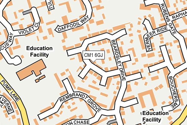 CM1 6GJ map - OS OpenMap – Local (Ordnance Survey) CM1 6GJ map - OS OpenMap – Local (Ordnance Survey)