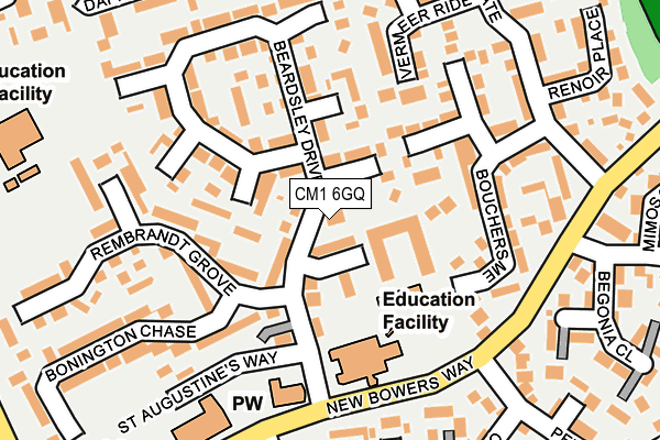CM1 6GQ map - OS OpenMap – Local (Ordnance Survey)