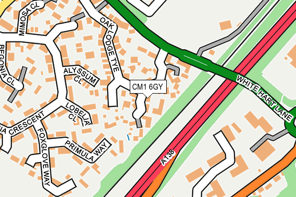 CM1 6GY map - OS OpenMap – Local (Ordnance Survey) CM1 6GY map - OS OpenMap – Local (Ordnance Survey)