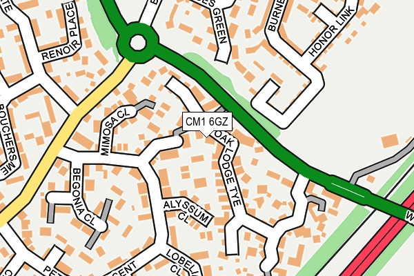 CM1 6GZ map - OS OpenMap – Local (Ordnance Survey) CM1 6GZ map - OS OpenMap – Local (Ordnance Survey)