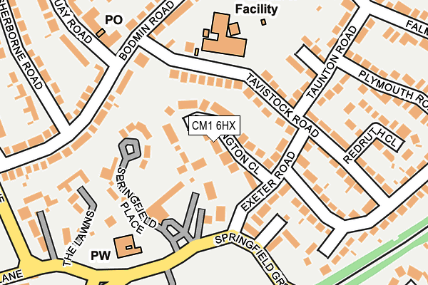CM1 6HX map - OS OpenMap – Local (Ordnance Survey) CM1 6HX map - OS OpenMap – Local (Ordnance Survey)