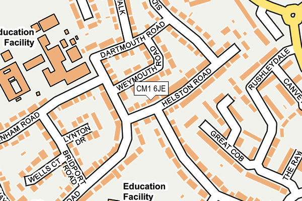 CM1 6JE map - OS OpenMap – Local (Ordnance Survey) CM1 6JE map - OS OpenMap – Local (Ordnance Survey)