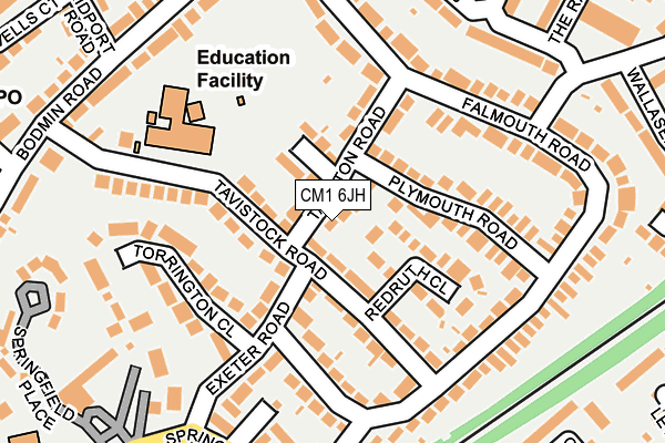 CM1 6JH map - OS OpenMap – Local (Ordnance Survey) CM1 6JH map - OS OpenMap – Local (Ordnance Survey)
