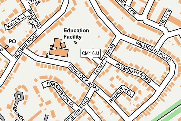 CM1 6JJ map - OS OpenMap – Local (Ordnance Survey) CM1 6JJ map - OS OpenMap – Local (Ordnance Survey)