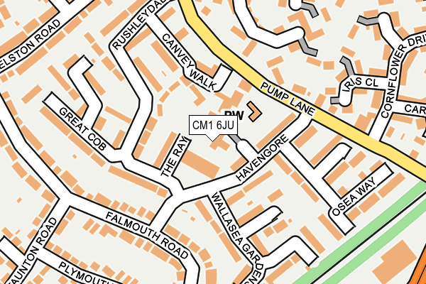CM1 6JU map - OS OpenMap – Local (Ordnance Survey) CM1 6JU map - OS OpenMap – Local (Ordnance Survey)