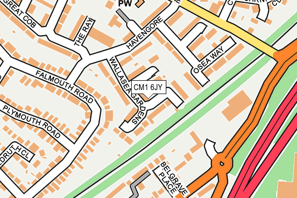 CM1 6JY map - OS OpenMap – Local (Ordnance Survey) CM1 6JY map - OS OpenMap – Local (Ordnance Survey)