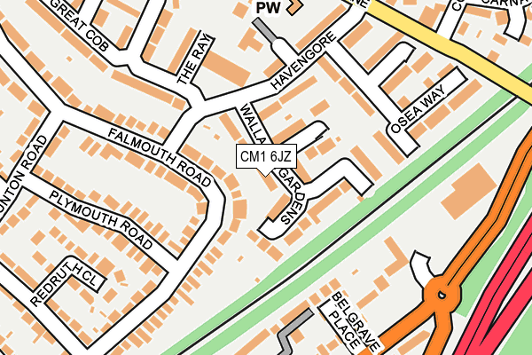 CM1 6JZ map - OS OpenMap – Local (Ordnance Survey) CM1 6JZ map - OS OpenMap – Local (Ordnance Survey)