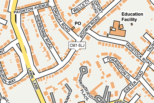 CM1 6LJ map - OS OpenMap – Local (Ordnance Survey) CM1 6LJ map - OS OpenMap – Local (Ordnance Survey)