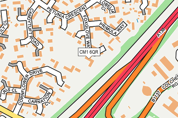 CM1 6QR map - OS OpenMap – Local (Ordnance Survey) CM1 6QR map - OS OpenMap – Local (Ordnance Survey)