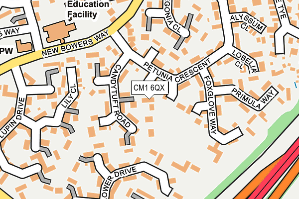 CM1 6QX map - OS OpenMap – Local (Ordnance Survey) CM1 6QX map - OS OpenMap – Local (Ordnance Survey)