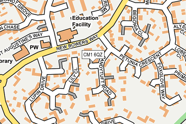 CM1 6QZ map - OS OpenMap – Local (Ordnance Survey) CM1 6QZ map - OS OpenMap – Local (Ordnance Survey)
