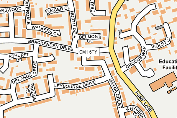 CM1 6TY map - OS OpenMap – Local (Ordnance Survey) CM1 6TY map - OS OpenMap – Local (Ordnance Survey)