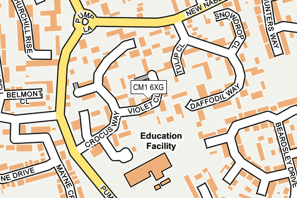 CM1 6XG map - OS OpenMap – Local (Ordnance Survey) CM1 6XG map - OS OpenMap – Local (Ordnance Survey)
