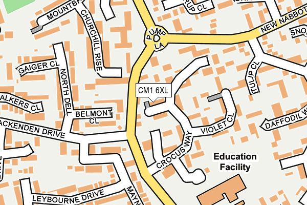 CM1 6XL map - OS OpenMap – Local (Ordnance Survey) CM1 6XL map - OS OpenMap – Local (Ordnance Survey)