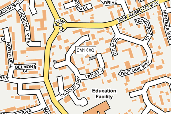 CM1 6XQ map - OS OpenMap – Local (Ordnance Survey) CM1 6XQ map - OS OpenMap – Local (Ordnance Survey)
