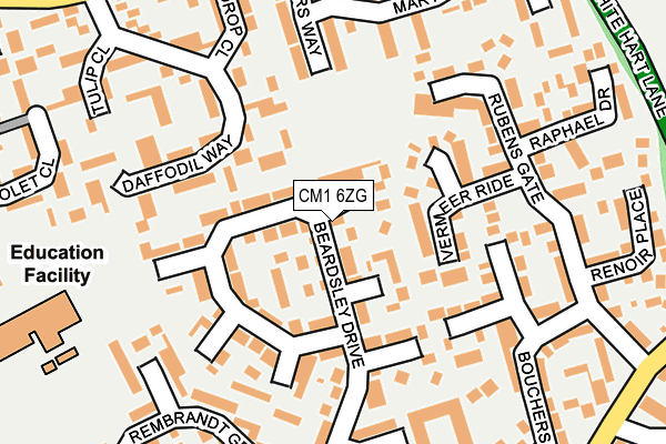 CM1 6ZG map - OS OpenMap – Local (Ordnance Survey) CM1 6ZG map - OS OpenMap – Local (Ordnance Survey)