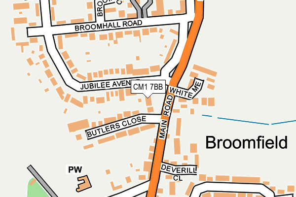 CM1 7BB map - OS OpenMap – Local (Ordnance Survey)