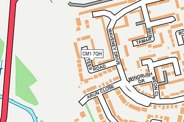 CM1 7QH map - OS OpenMap – Local (Ordnance Survey) CM1 7QH map - OS OpenMap – Local (Ordnance Survey)