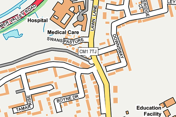 CM1 7TJ map - OS OpenMap – Local (Ordnance Survey) CM1 7TJ map - OS OpenMap – Local (Ordnance Survey)