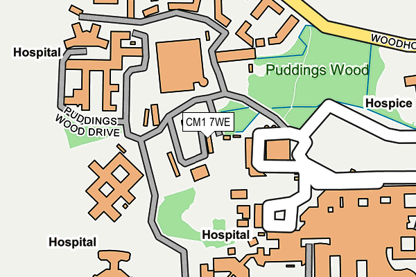 CM1 7WE map - OS OpenMap – Local (Ordnance Survey) CM1 7WE map - OS OpenMap – Local (Ordnance Survey)