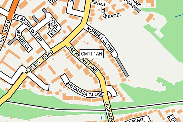 CM11 1AH map - OS OpenMap – Local (Ordnance Survey) CM11 1AH map - OS OpenMap – Local (Ordnance Survey)
