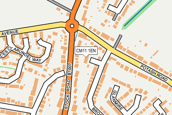 CM11 1EN map - OS OpenMap – Local (Ordnance Survey) CM11 1EN map - OS OpenMap – Local (Ordnance Survey)