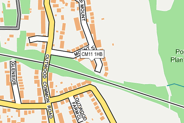 CM11 1HB map - OS OpenMap – Local (Ordnance Survey) CM11 1HB map - OS OpenMap – Local (Ordnance Survey)