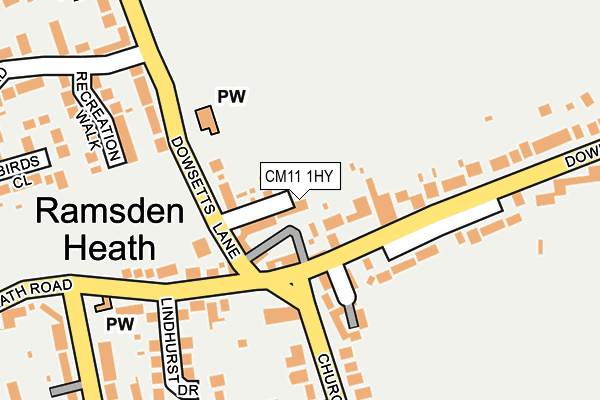 CM11 1HY map - OS OpenMap – Local (Ordnance Survey)