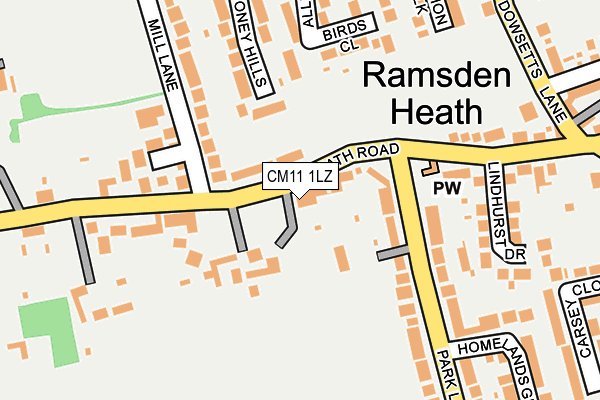 CM11 1LZ map - OS OpenMap – Local (Ordnance Survey) CM11 1LZ map - OS OpenMap – Local (Ordnance Survey)