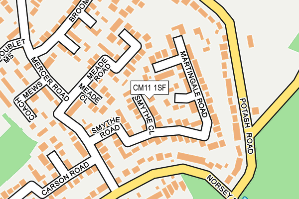 CM11 1SF map - OS OpenMap – Local (Ordnance Survey) CM11 1SF map - OS OpenMap – Local (Ordnance Survey)