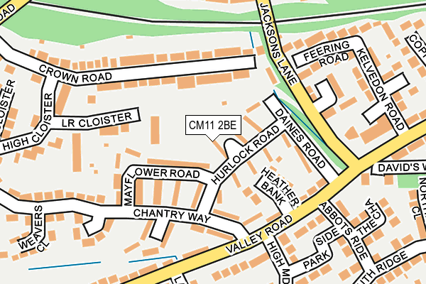 CM11 2BE map - OS OpenMap – Local (Ordnance Survey) CM11 2BE map - OS OpenMap – Local (Ordnance Survey)