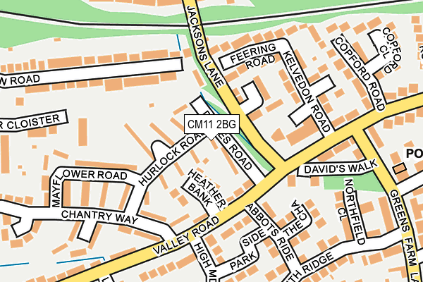 CM11 2BG map - OS OpenMap – Local (Ordnance Survey) CM11 2BG map - OS OpenMap – Local (Ordnance Survey)