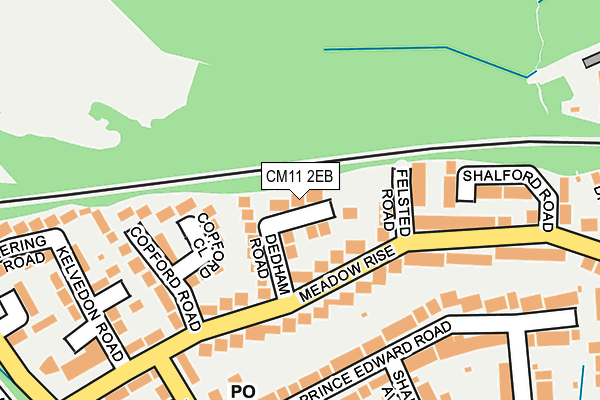 CM11 2EB map - OS OpenMap – Local (Ordnance Survey) CM11 2EB map - OS OpenMap – Local (Ordnance Survey)