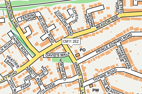 CM11 2EZ map - OS OpenMap – Local (Ordnance Survey) CM11 2EZ map - OS OpenMap – Local (Ordnance Survey)