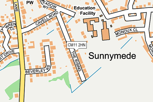CM11 2HN map - OS OpenMap – Local (Ordnance Survey)