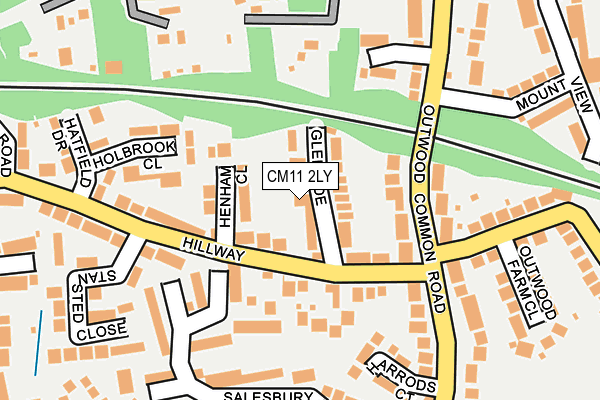 CM11 2LY map - OS OpenMap – Local (Ordnance Survey) CM11 2LY map - OS OpenMap – Local (Ordnance Survey)