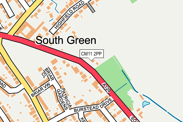 CM11 2PP map - OS OpenMap – Local (Ordnance Survey) CM11 2PP map - OS OpenMap – Local (Ordnance Survey)