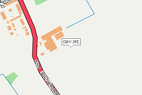 CM11 2PZ map - OS OpenMap – Local (Ordnance Survey) CM11 2PZ map - OS OpenMap – Local (Ordnance Survey)