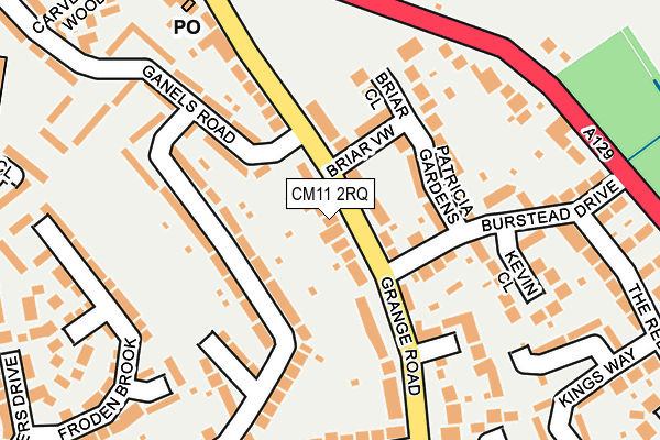 CM11 2RQ map - OS OpenMap – Local (Ordnance Survey) CM11 2RQ map - OS OpenMap – Local (Ordnance Survey)