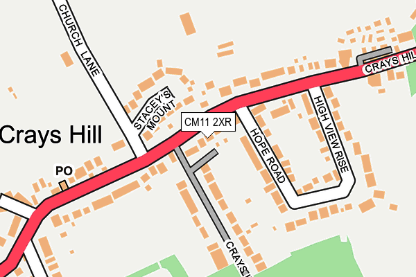 CM11 2XR map - OS OpenMap – Local (Ordnance Survey) CM11 2XR map - OS OpenMap – Local (Ordnance Survey)