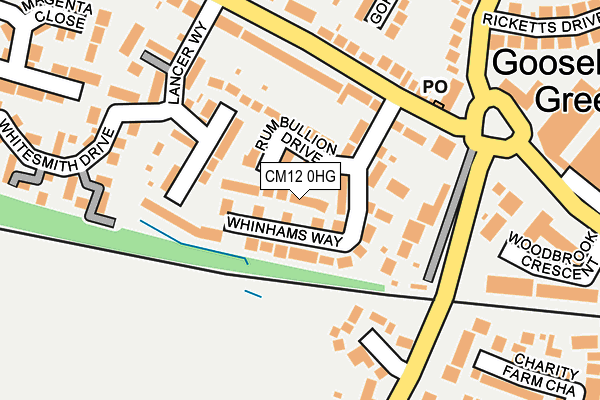 CM12 0HG map - OS OpenMap – Local (Ordnance Survey) CM12 0HG map - OS OpenMap – Local (Ordnance Survey)