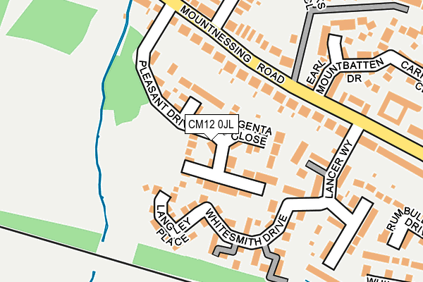 CM12 0JL map - OS OpenMap – Local (Ordnance Survey) CM12 0JL map - OS OpenMap – Local (Ordnance Survey)