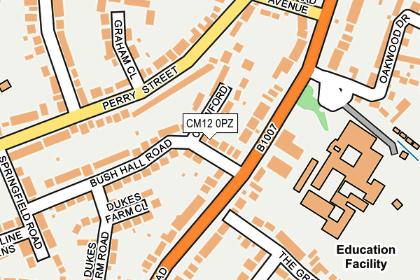 CM12 0PZ map - OS OpenMap – Local (Ordnance Survey) CM12 0PZ map - OS OpenMap – Local (Ordnance Survey)