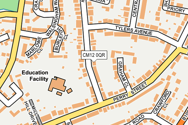 CM12 0QR map - OS OpenMap – Local (Ordnance Survey) CM12 0QR map - OS OpenMap – Local (Ordnance Survey)