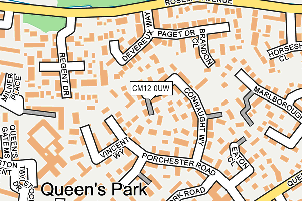 CM12 0UW map - OS OpenMap – Local (Ordnance Survey) CM12 0UW map - OS OpenMap – Local (Ordnance Survey)