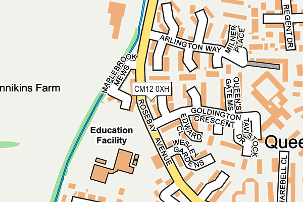 CM12 0XH map - OS OpenMap – Local (Ordnance Survey) CM12 0XH map - OS OpenMap – Local (Ordnance Survey)