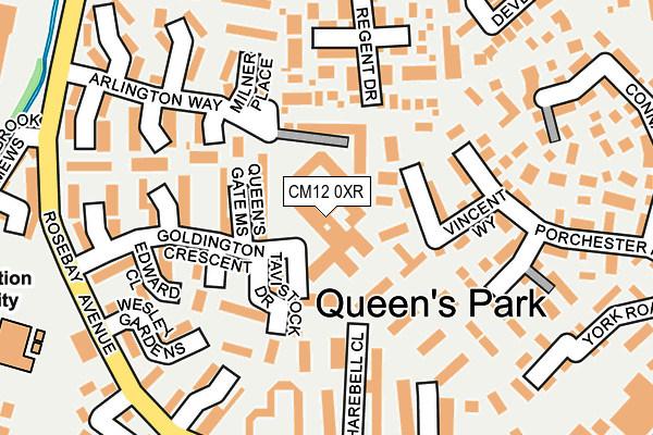 CM12 0XR map - OS OpenMap – Local (Ordnance Survey) CM12 0XR map - OS OpenMap – Local (Ordnance Survey)