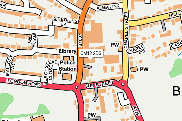 CM12 2DS map - OS OpenMap – Local (Ordnance Survey) CM12 2DS map - OS OpenMap – Local (Ordnance Survey)
